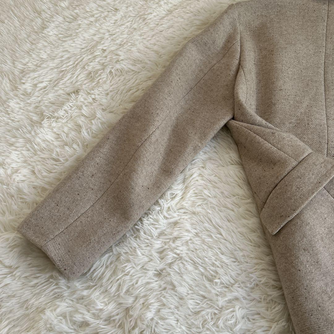 ✨美品✨フレームワーク シングルジャケットコート シルク混 ヘリンボーン