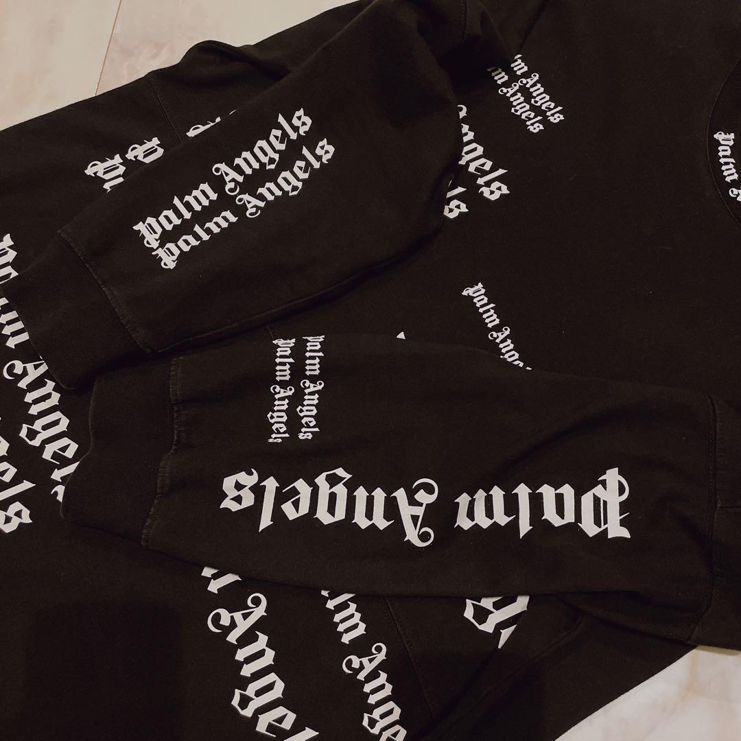 パームエンジェルス ロンT カットソー ブロークンロゴ 総柄 XL