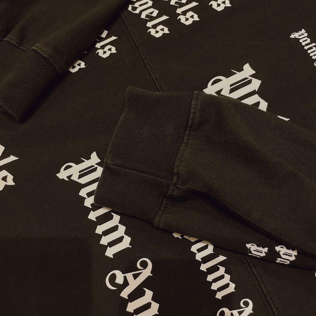 パームエンジェルス ロンT カットソー ブロークンロゴ 総柄 XL