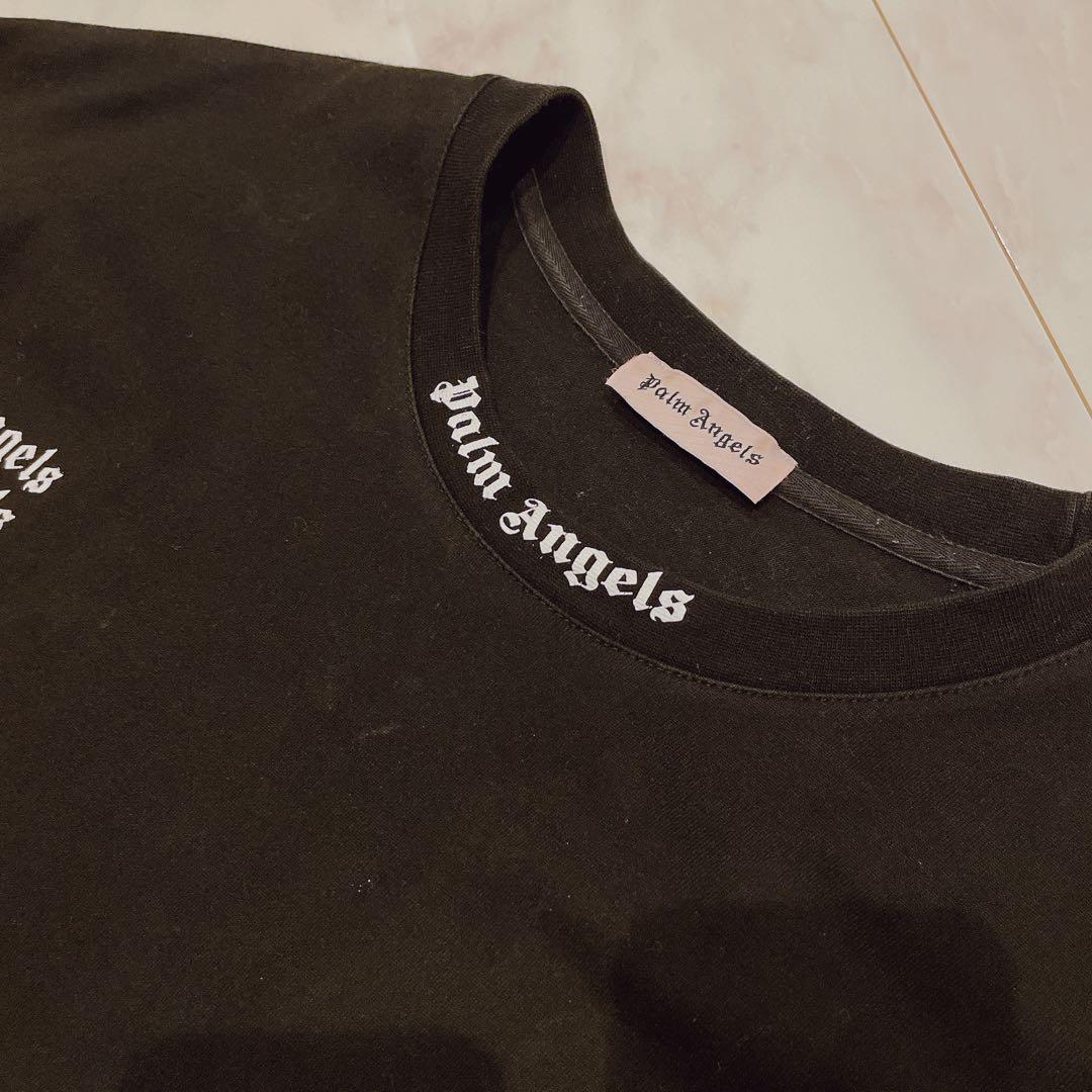 パームエンジェルス ロンT カットソー ブロークンロゴ 総柄 XL