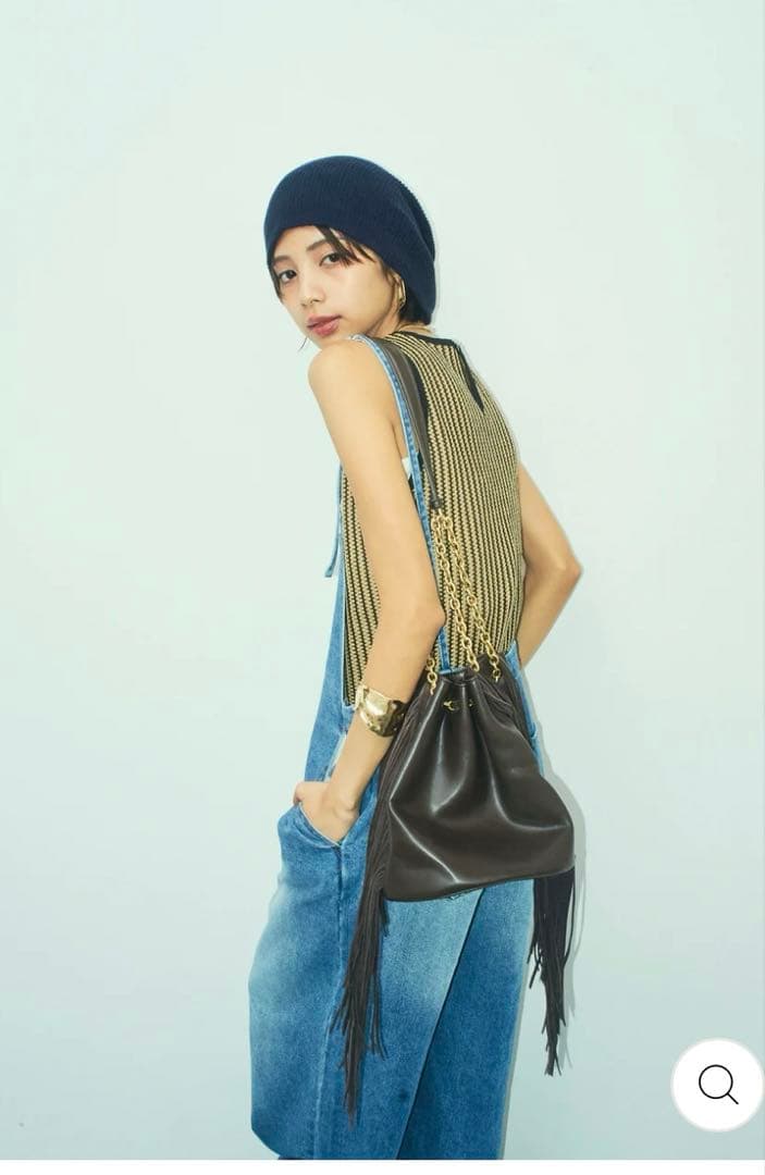 細見えフロントジップ デニムサロペット　新品 値下げ中！