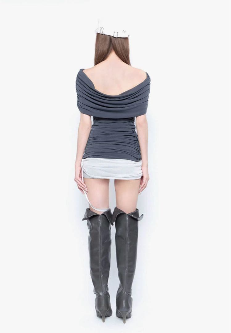 パンツ THEREDTHREAD S gather knit shorts