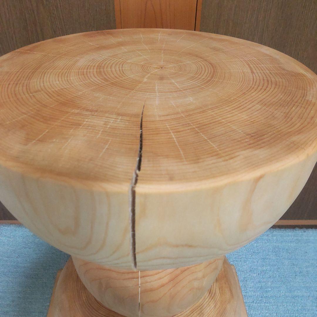 東濃ヒバ丸太椅子スツール