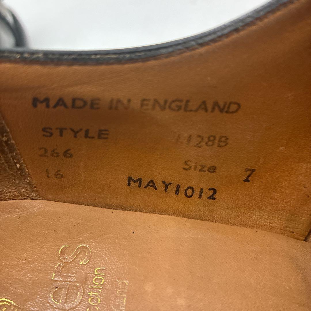 【名品】サンダース 1128B ミリタリーダービーシューズ 7 ブラック