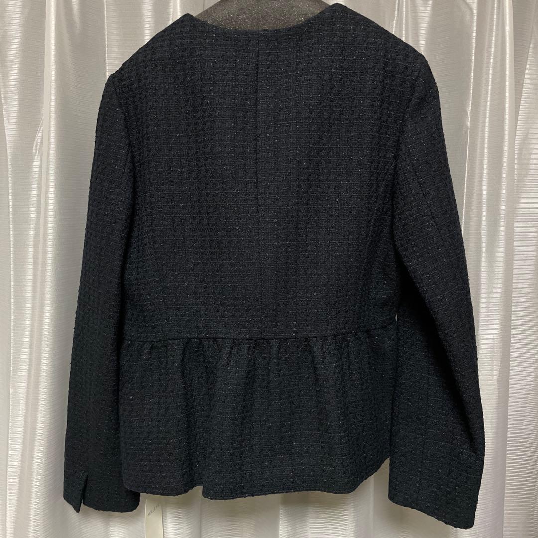 Nolley'sノーカラージャケット ネイビー 38