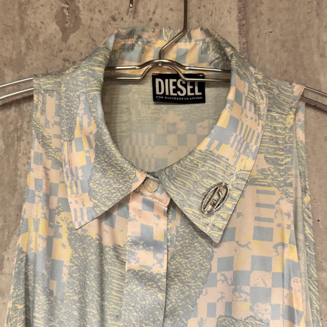 定価4万超 DIESEL D-Trisa-Aop ノースリーブワンピース