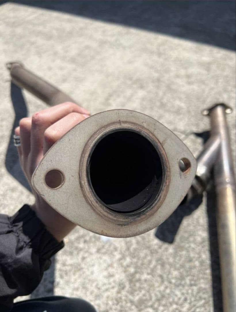 ショップ加工　スリーキャツベース　ARS210 クラウン　センターパイプマフラー