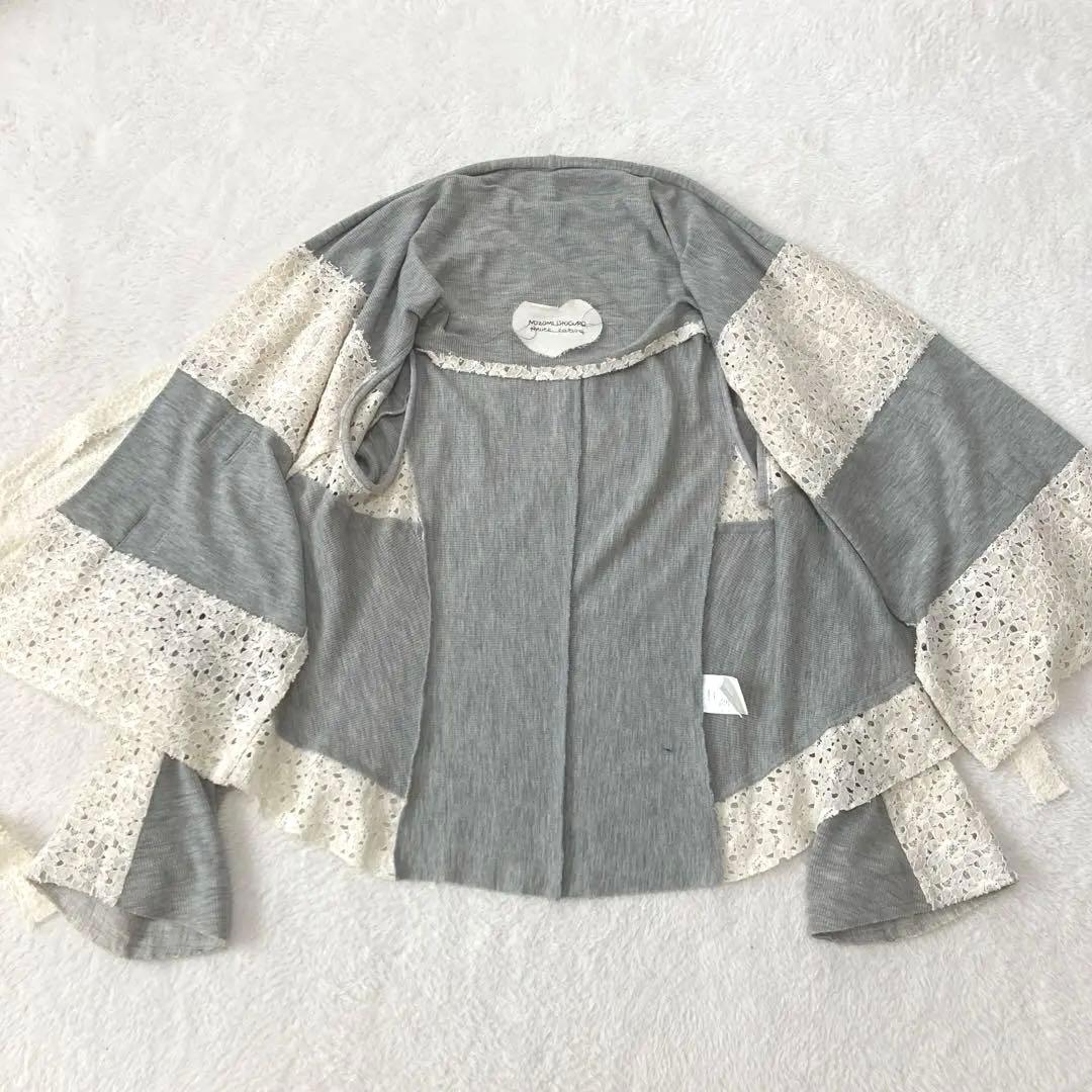 希少☆ノゾミイシグロオートクチュール　ニットレースジャケット　リボン