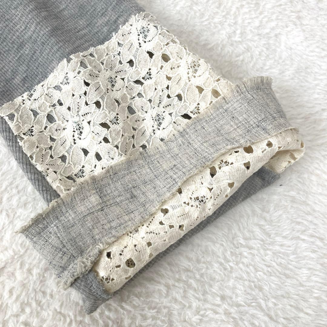 希少☆ノゾミイシグロオートクチュール　ニットレースジャケット　リボン