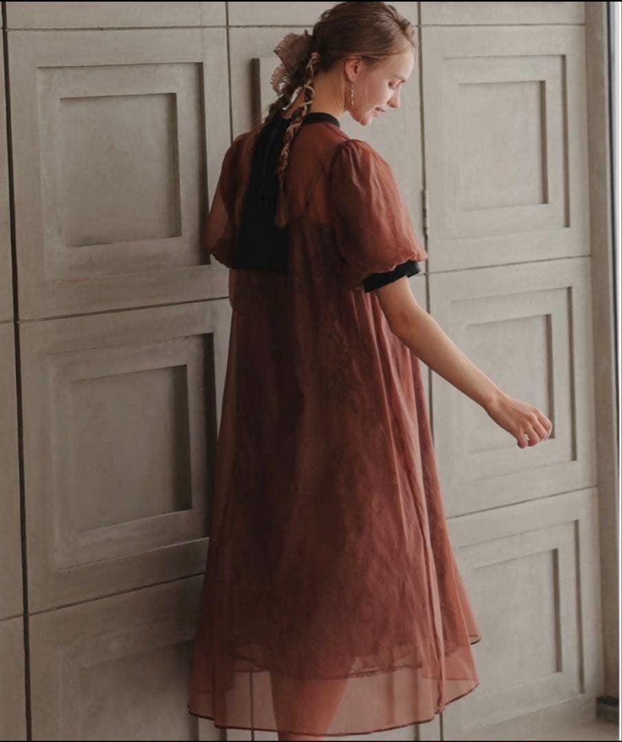 ★新品★ドリードール　Aラインシアードレス　ブラウン　M