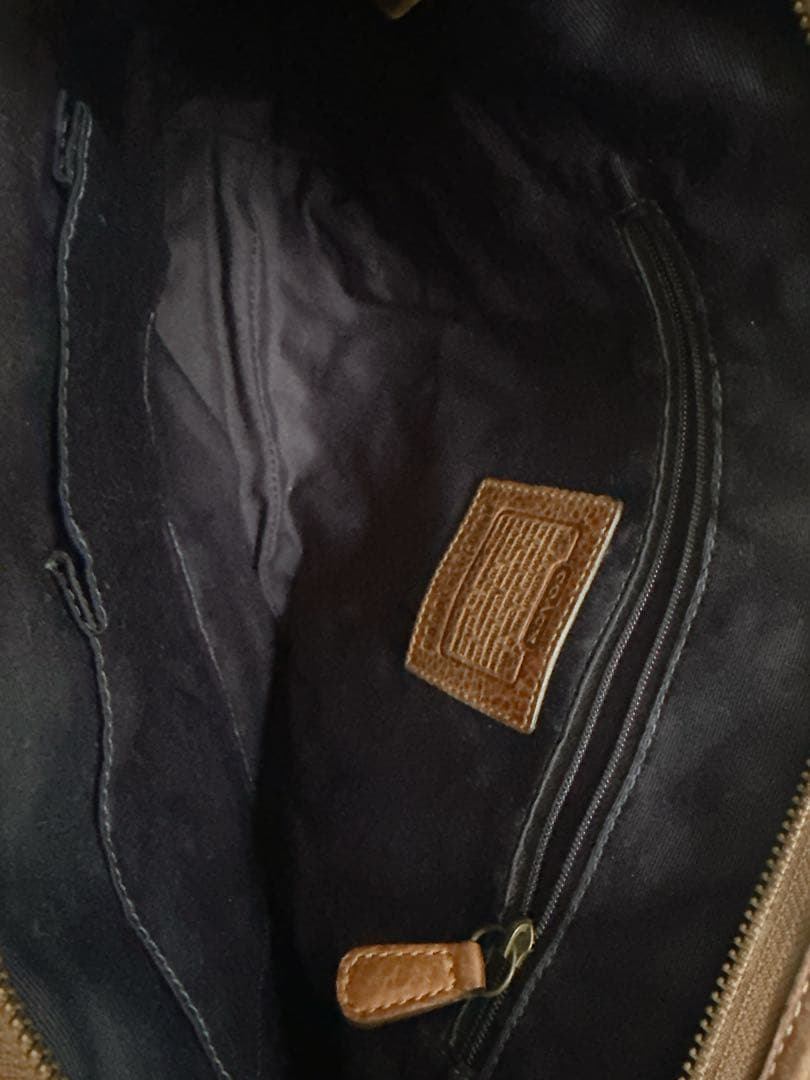 COACH コーチ パッチワーク デニム ワンショルダーバッグ シグネチャー 大