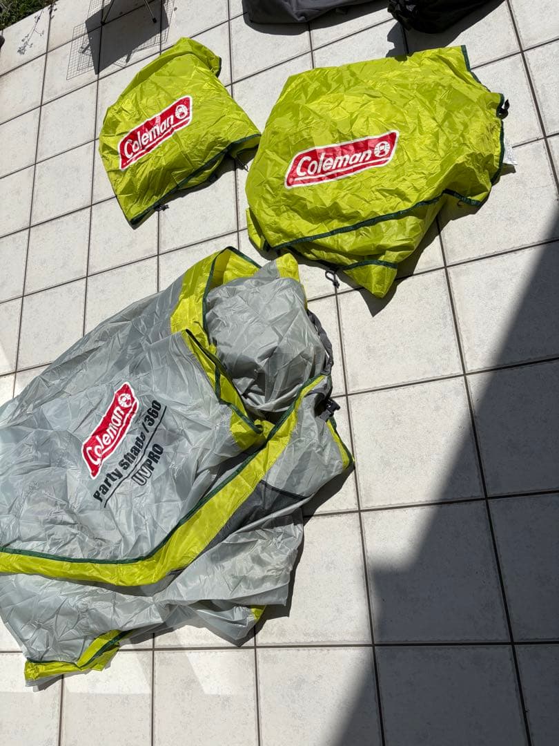 コールマン パーティーシェード 360 ライムグリーン サイドウォール 2枚付