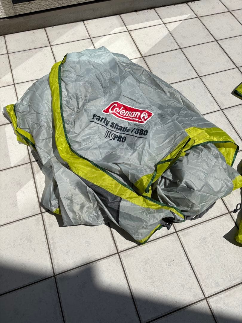 コールマン パーティーシェード 360 ライムグリーン サイドウォール 2枚付