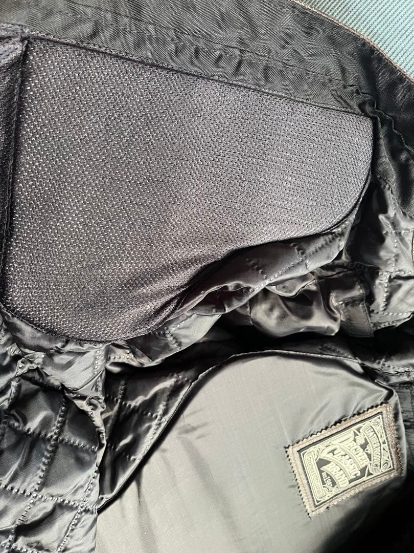 値下げバイクウェア　ダークブラウン レザージャケット パッチ付き