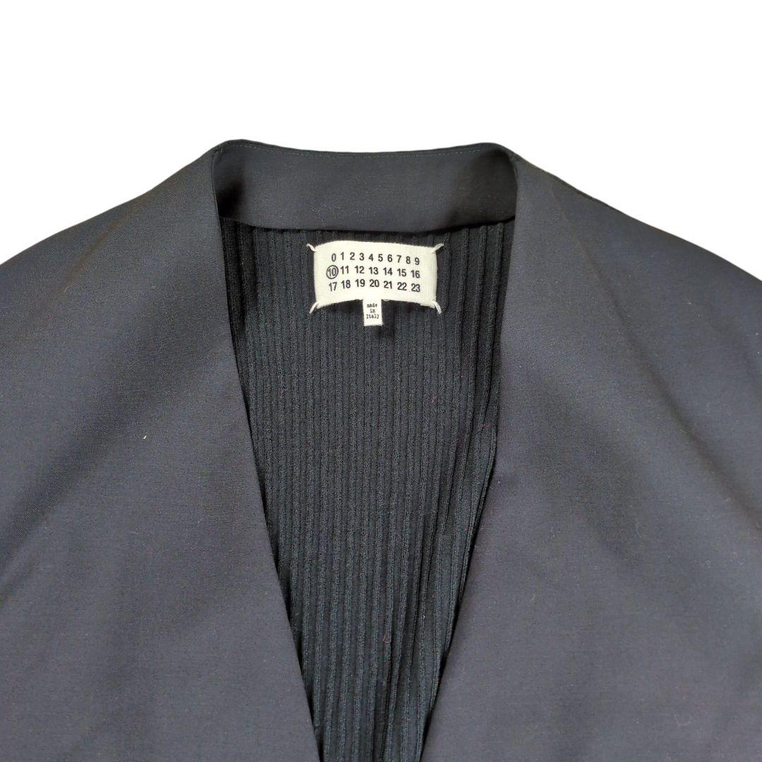 【希少】メゾン マルジェラ 四つタグ ウール切替 ノーカラージャケット