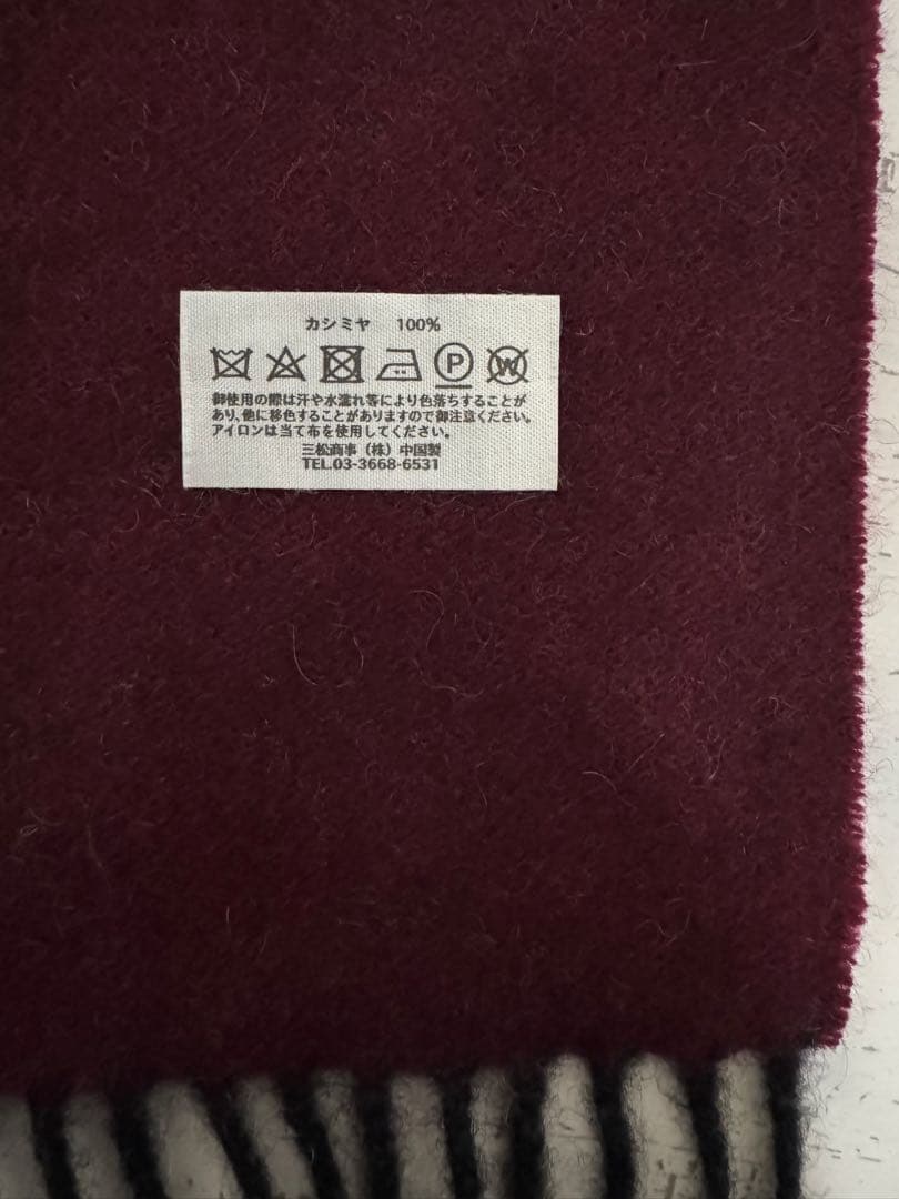 新品 Aquascutum カシミア 100% マフラー ストール チェック