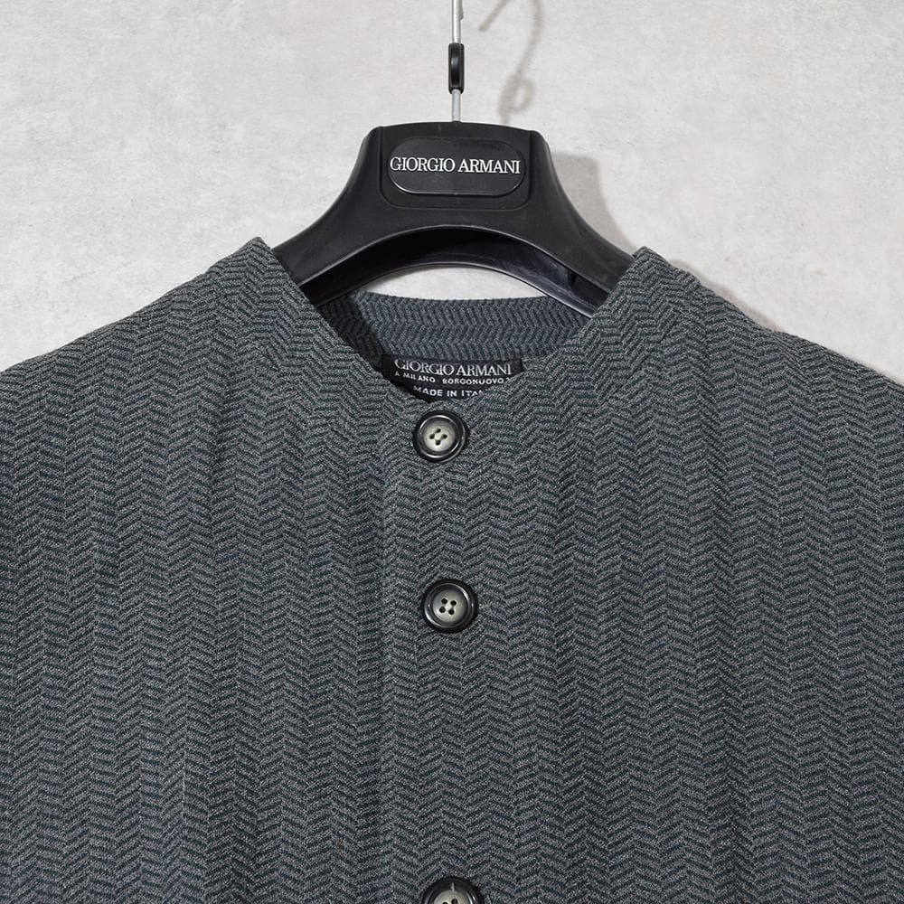 80s vintage Giorgio Armani マオカラーニットジャケット