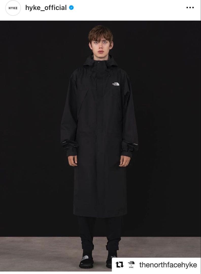 HYKE The North Faceロングコート ゴアテックス