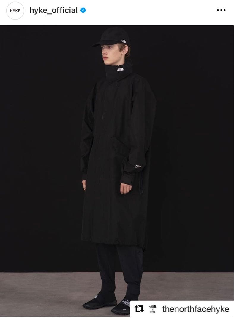 HYKE The North Faceロングコート ゴアテックス