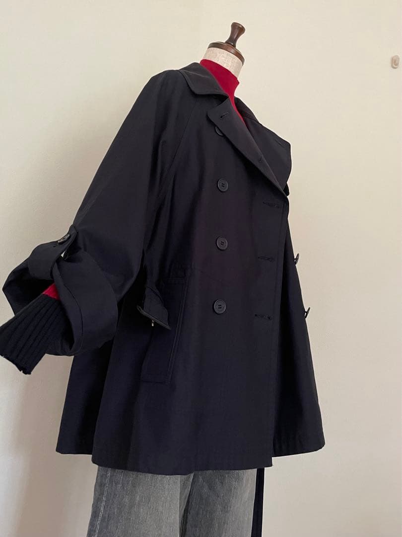 【トラディショナルウェザーウェア】オーバーショートトレンチコート