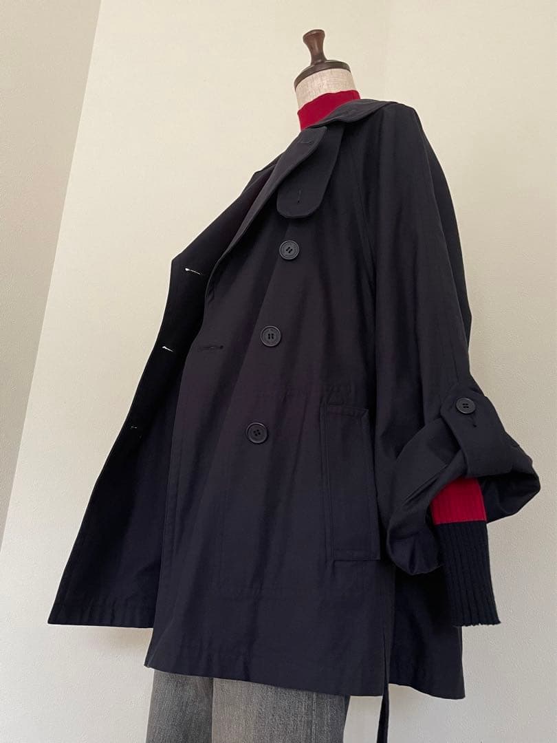 【トラディショナルウェザーウェア】オーバーショートトレンチコート