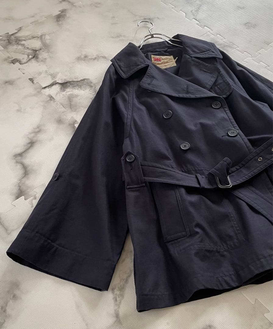 【トラディショナルウェザーウェア】オーバーショートトレンチコート