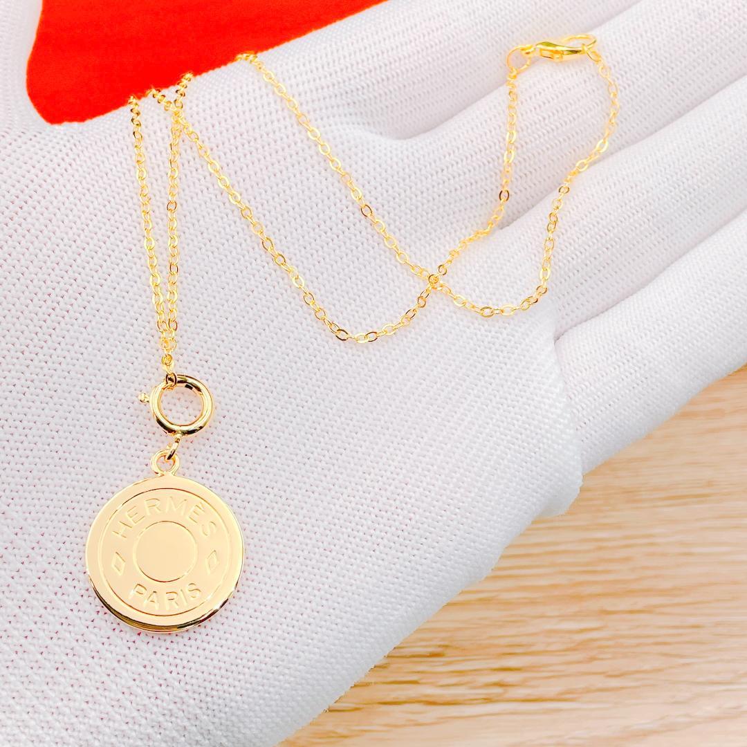 ◇エルメス◇ 新品仕上済 セリエ ネックレス ペンダント 大 ゴールド ブランド