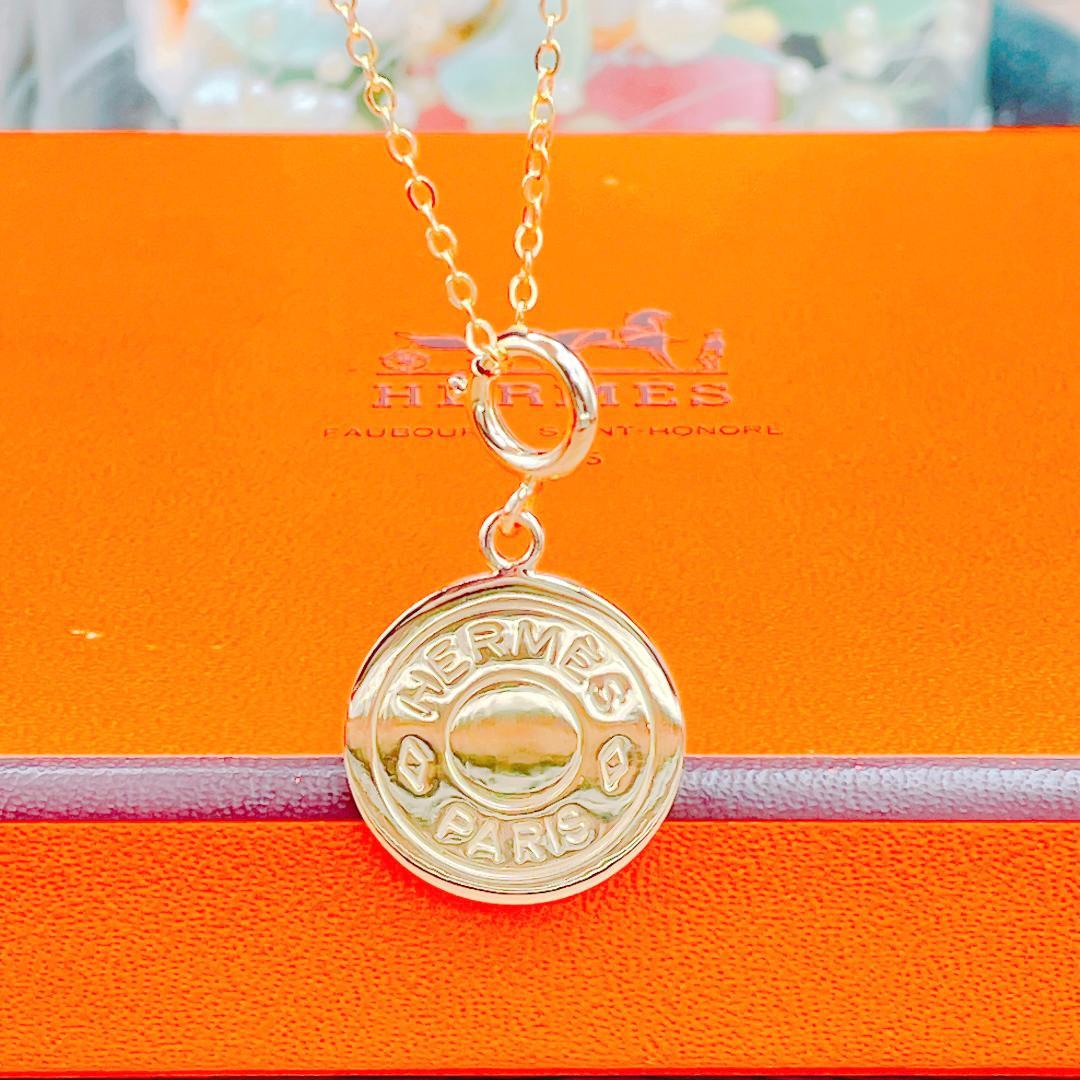 ◇エルメス◇ 新品仕上済 セリエ ネックレス ペンダント 大 ゴールド ブランド