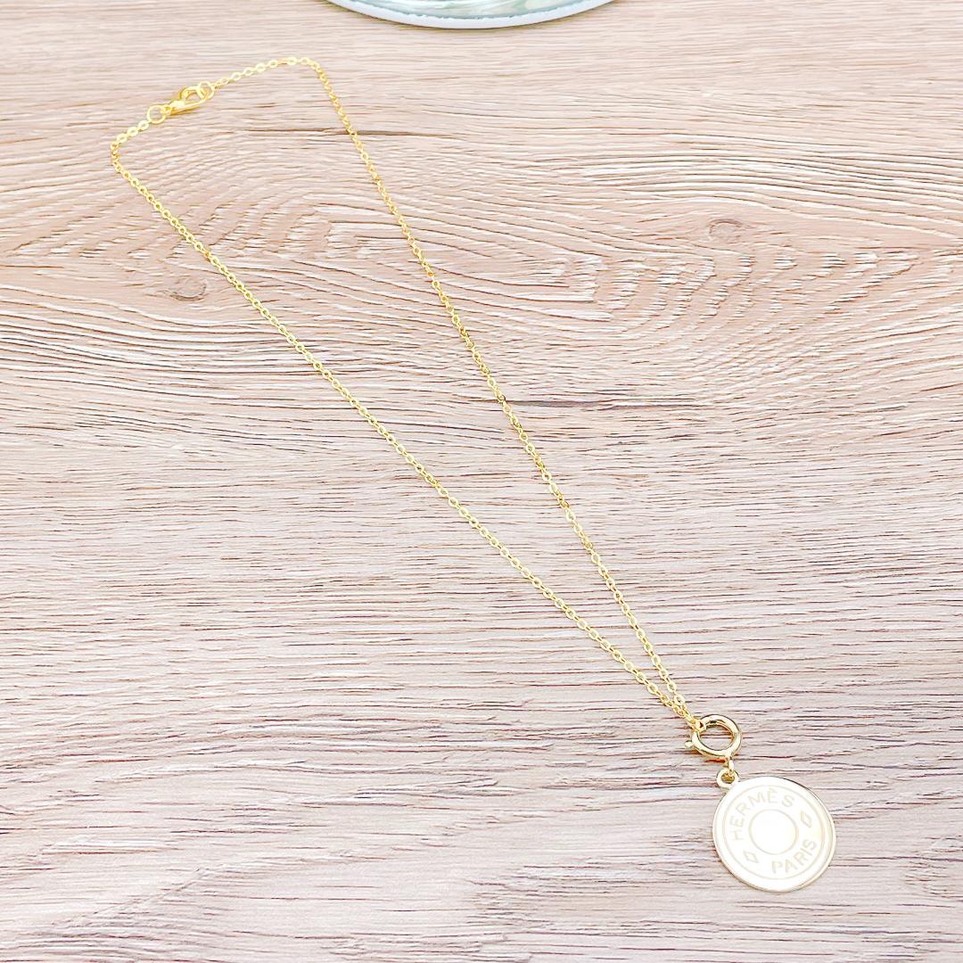 ◇エルメス◇ 新品仕上済 セリエ ネックレス ペンダント 大 ゴールド ブランド