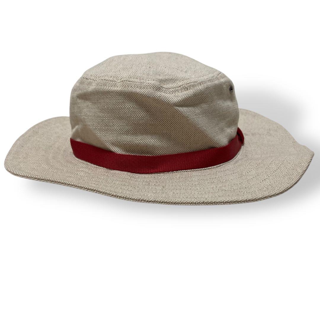 【美品】プラダ　サファリハット　バケット　帽子　リネン　コットン　リボン　高級