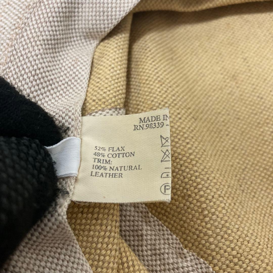 【美品】プラダ　サファリハット　バケット　帽子　リネン　コットン　リボン　高級