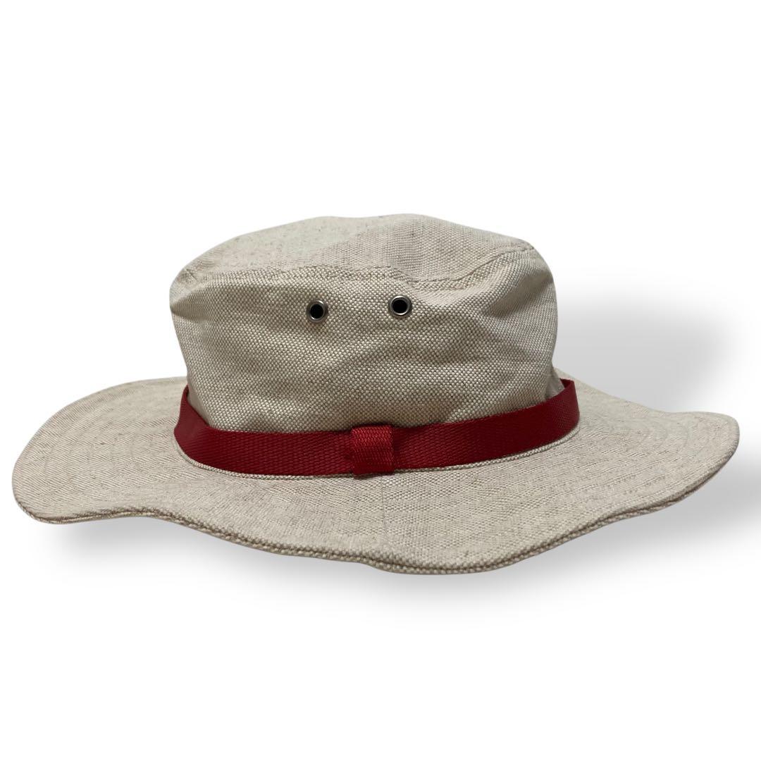 【美品】プラダ　サファリハット　バケット　帽子　リネン　コットン　リボン　高級