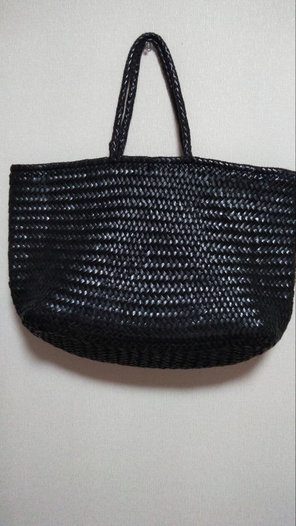 ヒューマンウーマンダークブラウン編み込みトートバッグ