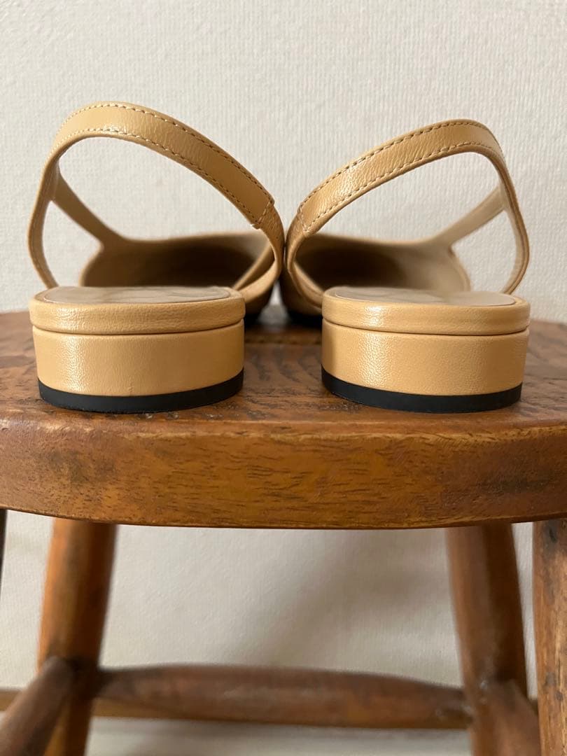 【美品】CHANEL シャネル　スリングバックシューズフラット 36.5