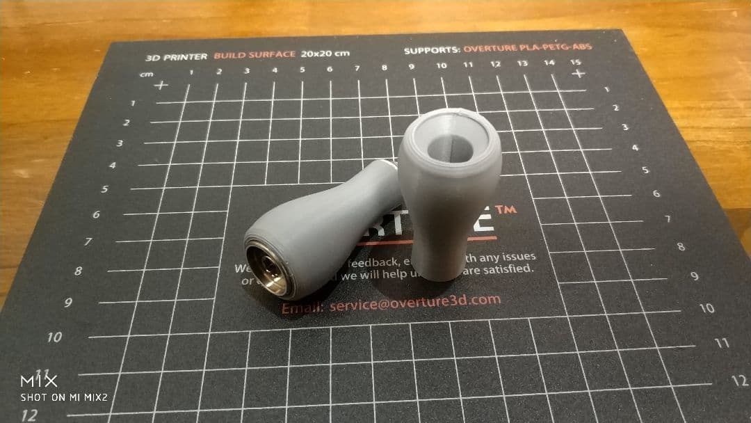 newカラー　マットグレー　ハンドメイドノブ　タイプJ3　2個1セット