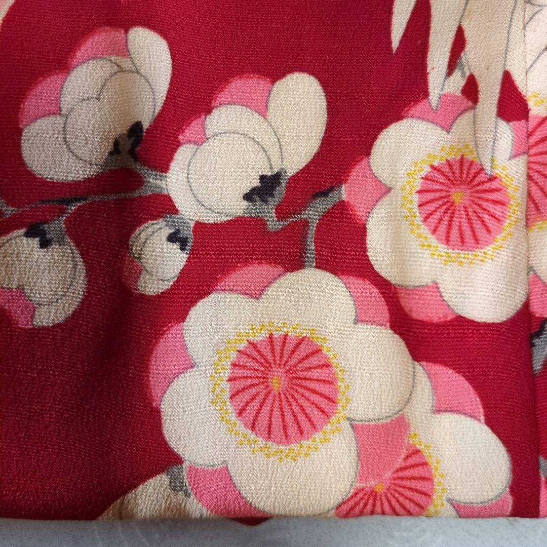 七五三３歳正絹鶴柄手縫いの被布（中綿無し）