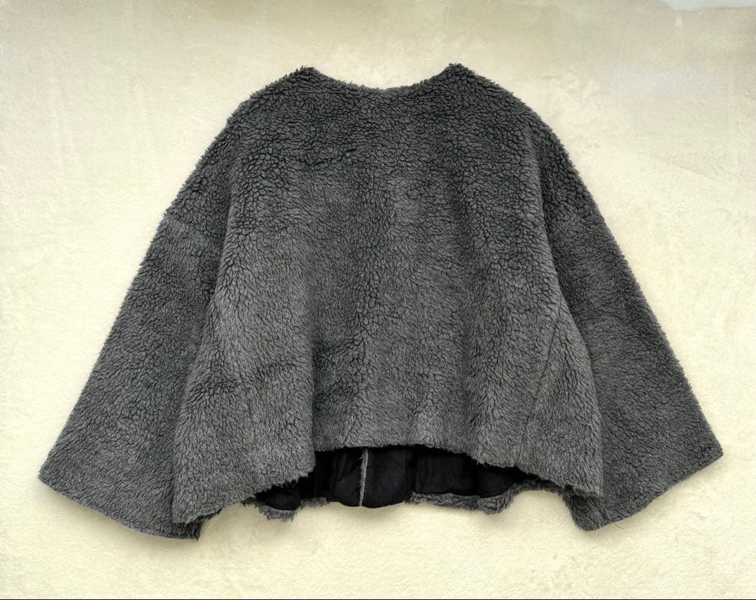 ネストローブ nest robe ウールボアノーカラージャケット