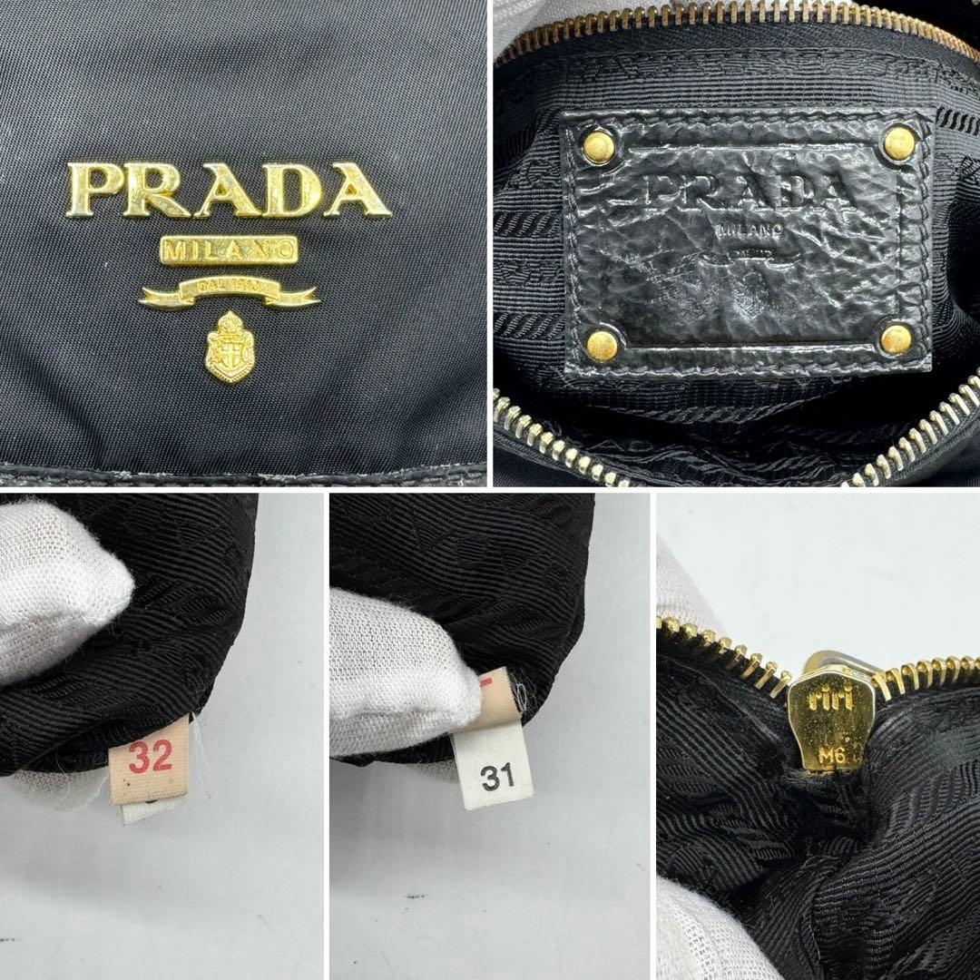✨美品✨プラダ ショルダーバッグ メッセンジャー メタルロゴ ナイロン レザー