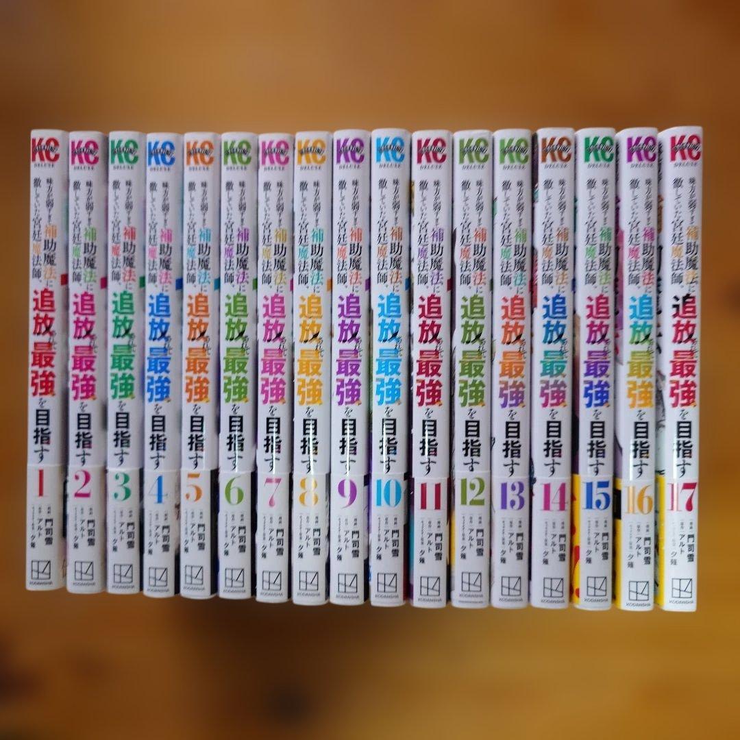 味方が弱すぎて補助魔法に徹していた宮廷魔法師、追放されて最強を目指す 全17巻