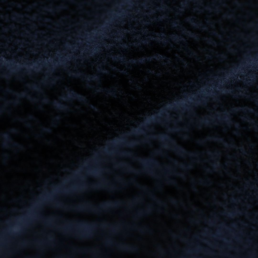 THIRD MAGAZINE サードマガジン 金ボタン付き ボアPコート 紺 M