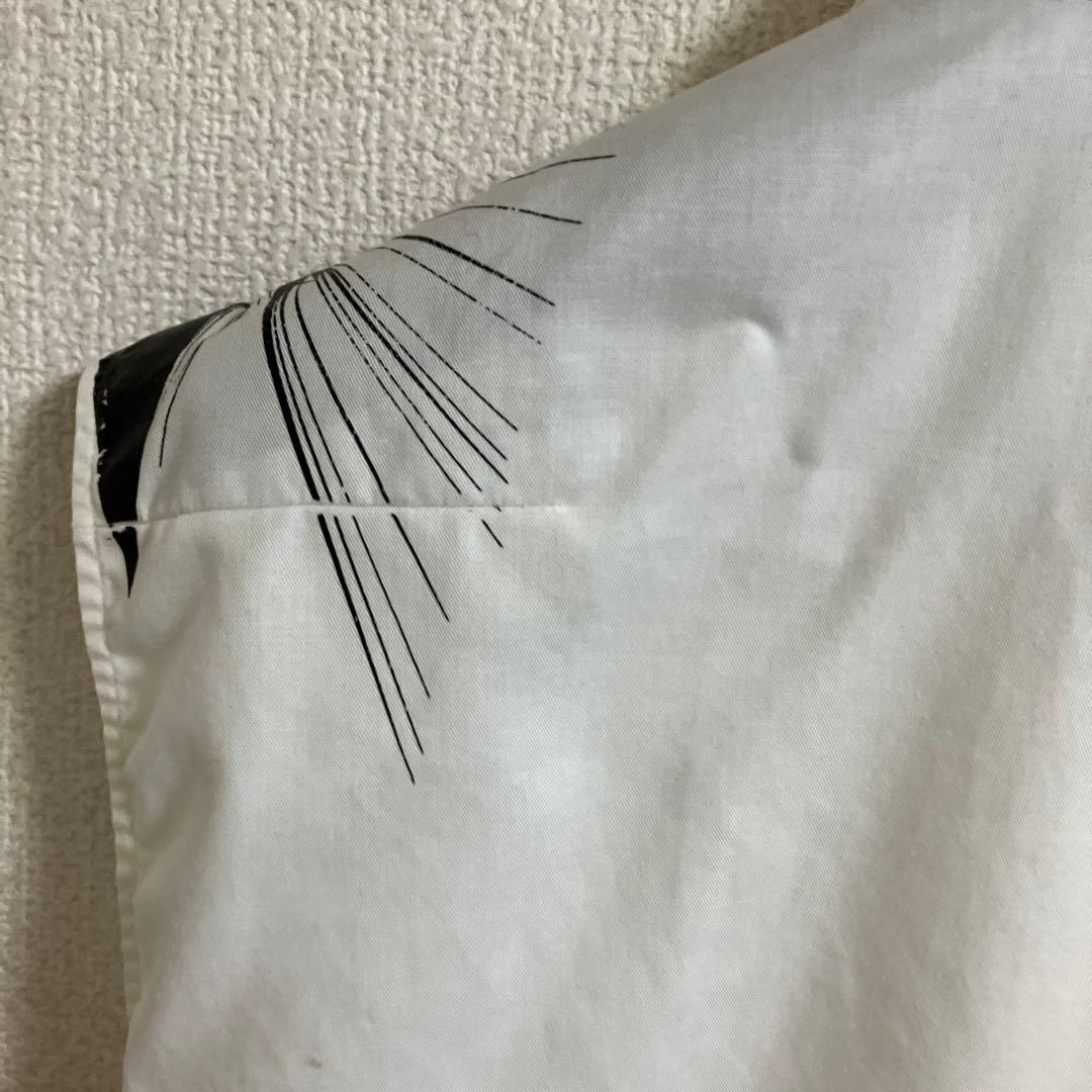 希少レア　Dior ノースリーブシャツ　白　ペイント　38　ディオールオム