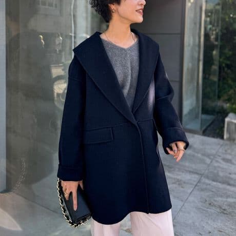 24AW SUPER140リバーショールコート