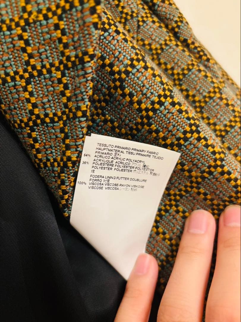 MM6 Maison Margiela 2017年チェック柄テーラードジャケット