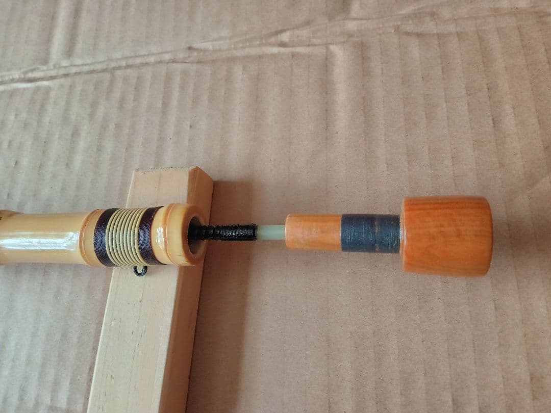 チヌ竿　筏竿　かぶせ釣り　ハンドメイド　布袋竹