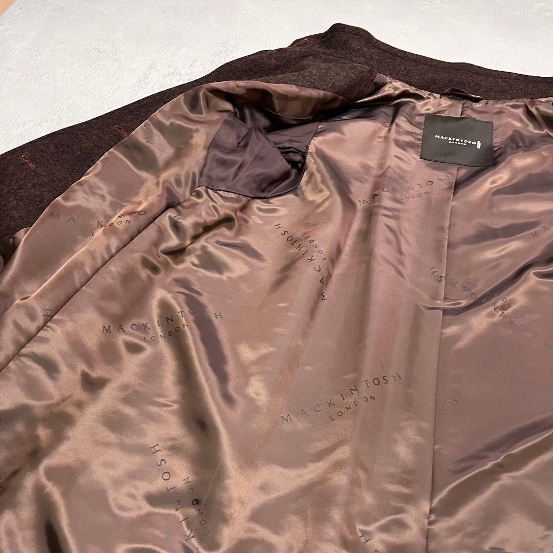 マッキントッシュロンドン　スタンドカラーコート　ウール　40 赤　ロングコート