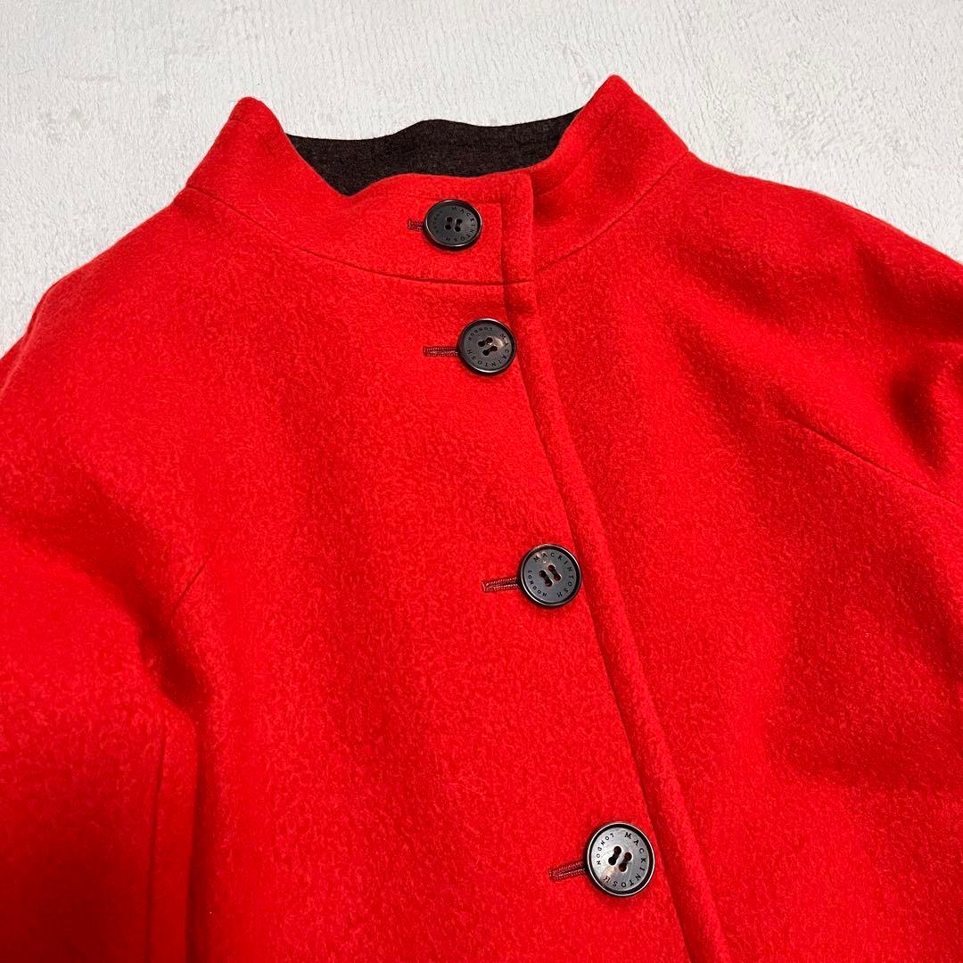 マッキントッシュロンドン　スタンドカラーコート　ウール　40 赤　ロングコート