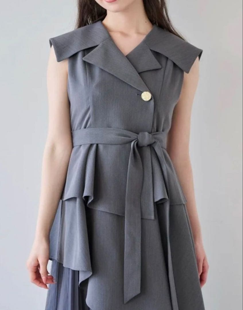 【新品】dazzlin ダズリン　ワンピース アシメプリーツトレンチワンピース