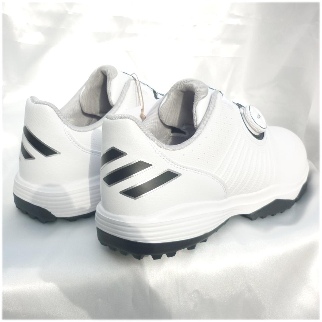 新品28cmアディダスゴルフ 白ゴルフシューズ BOA24 ダイヤル式