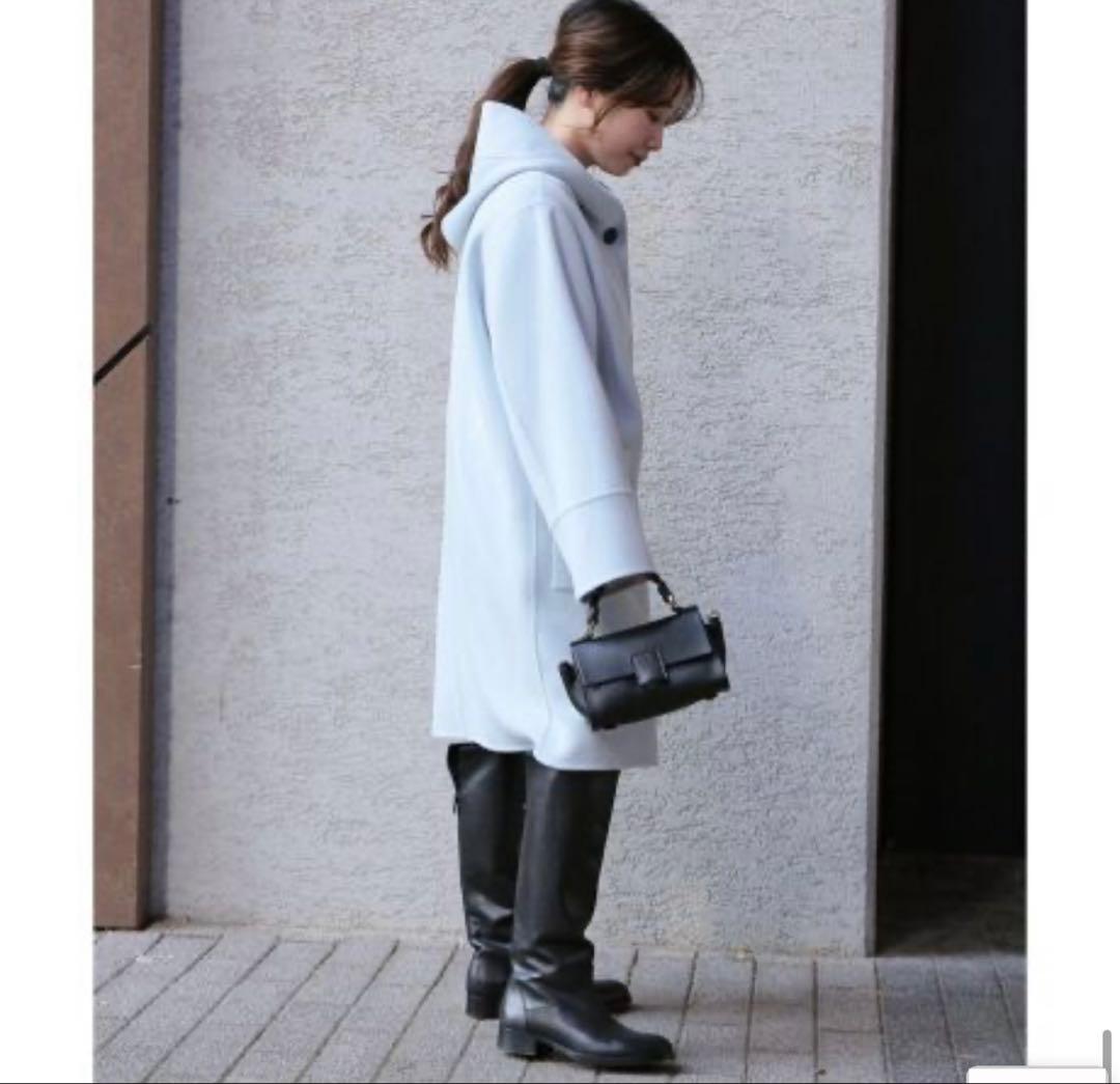 IÉNA スーパー160ダブルフェイスフードコート ブルー