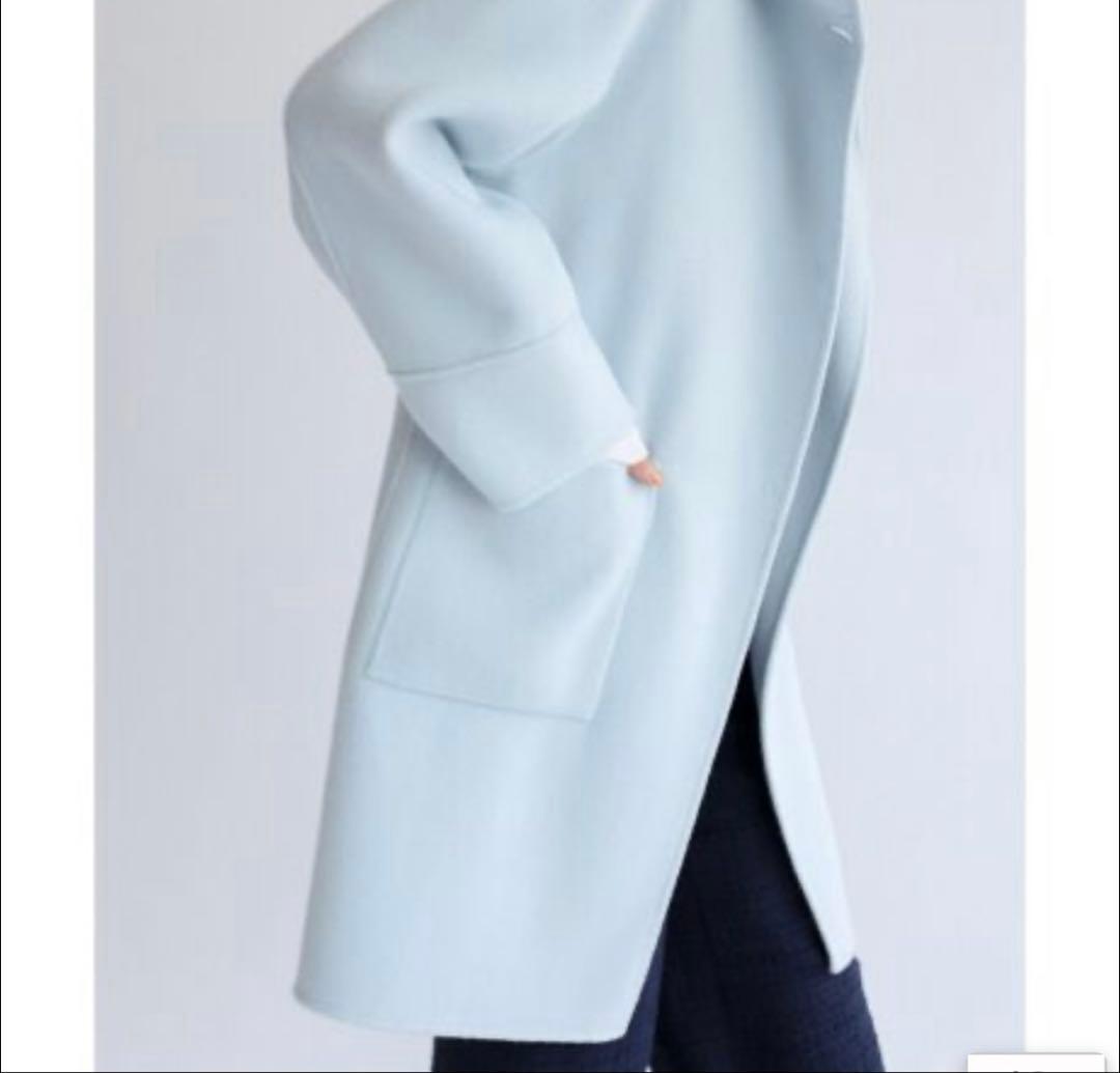 IÉNA スーパー160ダブルフェイスフードコート ブルー